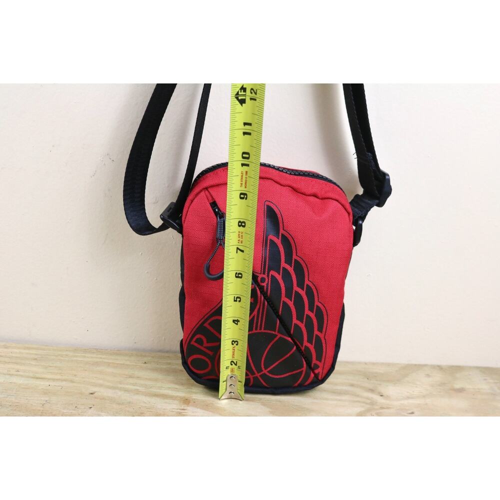 New Nike Jordan Wings Festival Crossbody Bag Red Black Shoulder Bag Hipster - Picture 9 of 9